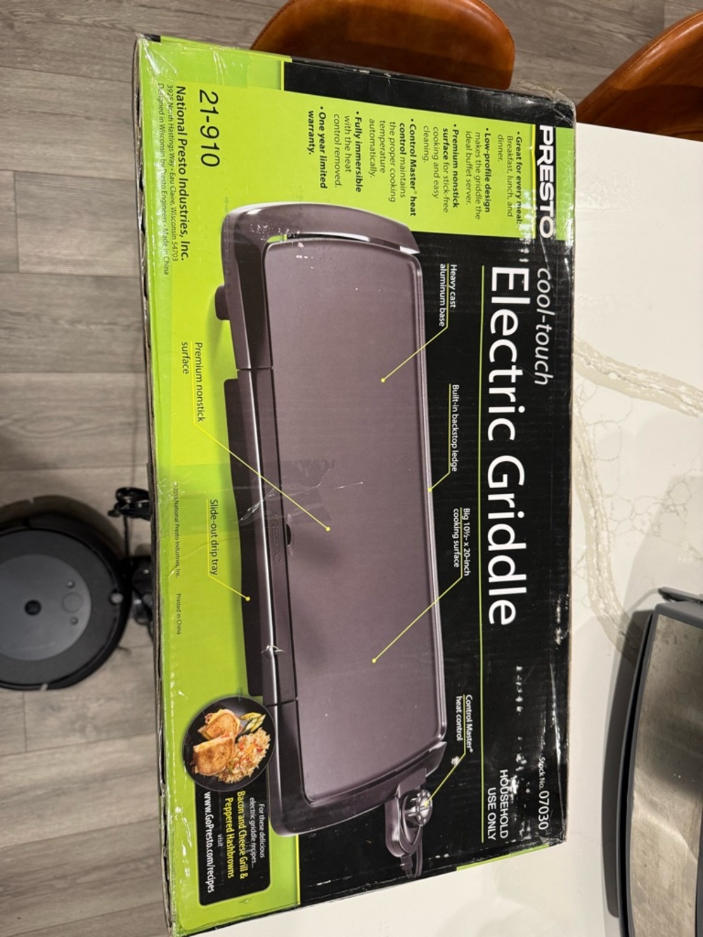 Presto Cool-Touch Electric Griddle - Black